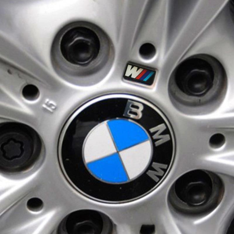 Umbrx8 4pc Car Sticker Steering Wheel Hub Decals For BMW M Performance E84 E87 X5 E70 F25 E90 E91 F01 F02 E60 E61 F10 F15 F30 M3 M5 E64