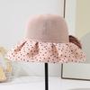 Spring and summer new fashion polka dot big edge sunshade women's bucket hat vacation face cover sun protection hat outdoor leisure sun hat