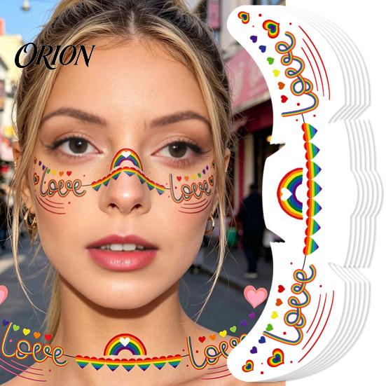 Kids Safe Tattoo Stickers Freckle Temporary Tattoos, Waterproof & Long Lasting Face Stickers, Rainbow Color Makeup Decals for Festival, Party,