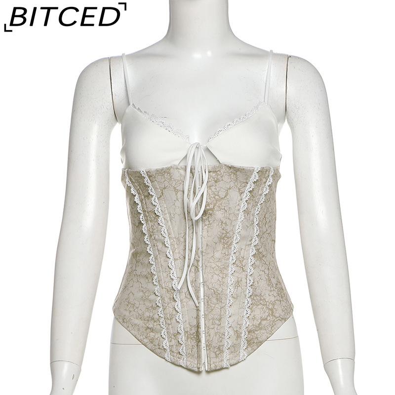 BITCED Spring Women's Solid-Color Slim-Fit Streetwear Fashion Halter Backless Tank Top