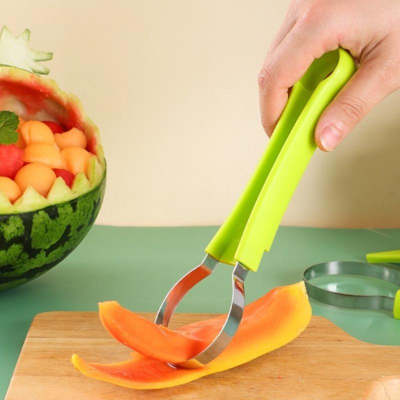 Nůž na vyřezávání ovoce, kráječ na meloun, lopatový talíř na ovoce, oddělovač ovocného pyré, malý kuchyňský a domácí nástroj