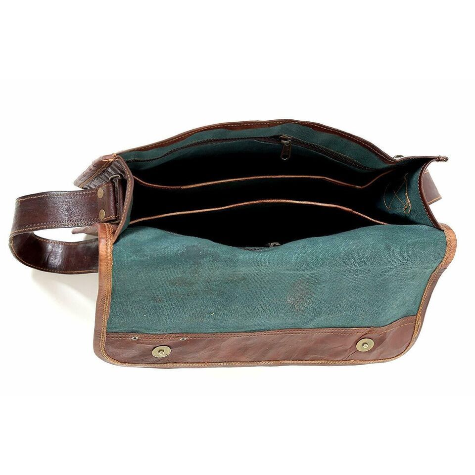 Klassische Herren-Büro-Laptop-Umhängetasche, Messenger-Aktentasche aus echtem Ziegenleder