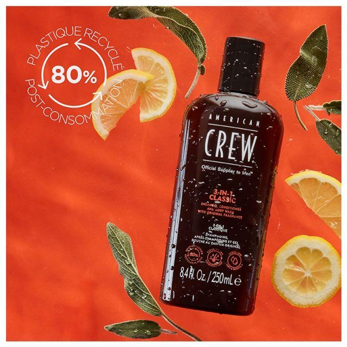 Gel Corpo e Cabelo - American Crew - Classic 3-em-1 - 250ml - Limpa e suaviza - Fixação forte