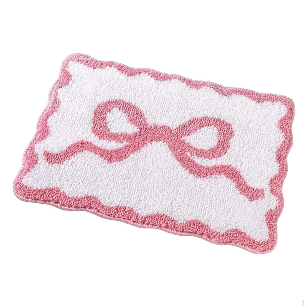 Bath Mat, Irregular Shower Toilet Soft Absorbent, Non-Slip, Washable, Bathtub