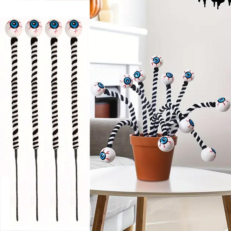 5/10 Stück Schwarz-Weiß Gestreifte Indoor Geschenk Augapfel Zweige Halloween Schwarz Dekorative Requisiten Büro