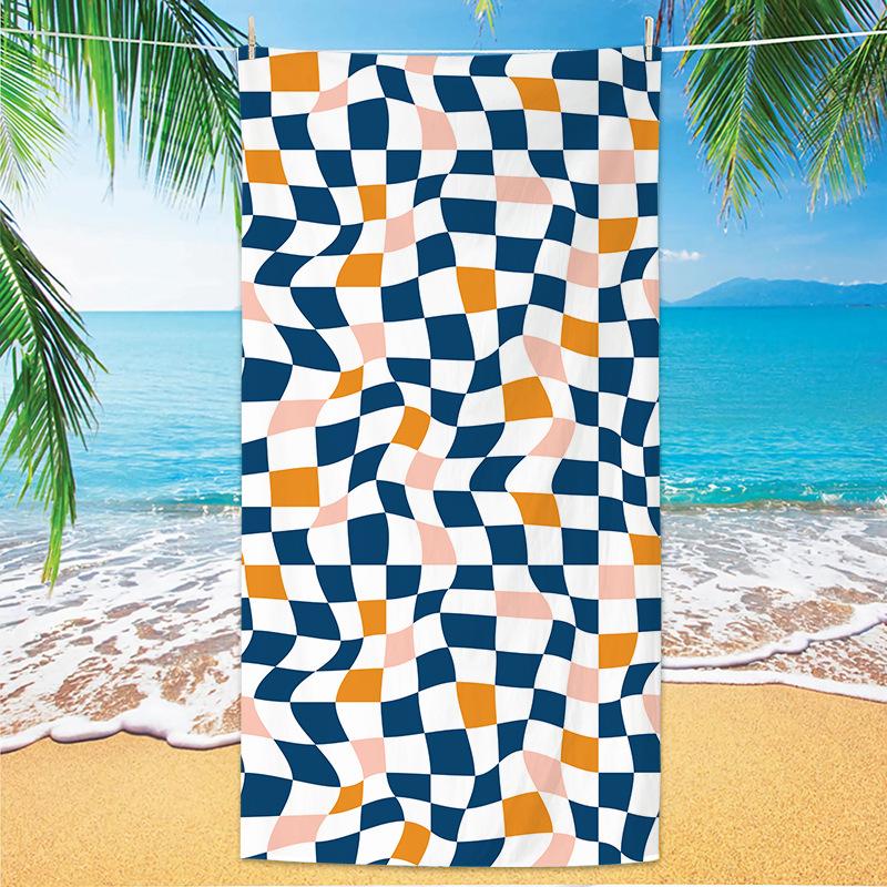 1pc Fruit Printed Beach Towel, Quick Drying and Absorbent Soft Swimming Towel, Multi-functional Sand Proof Beach Towel