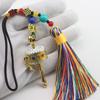 Handwoven Tibetan Prayer Tassel Pendant Tassel Spinning Wheel Keyring  Tourism Commmemorative