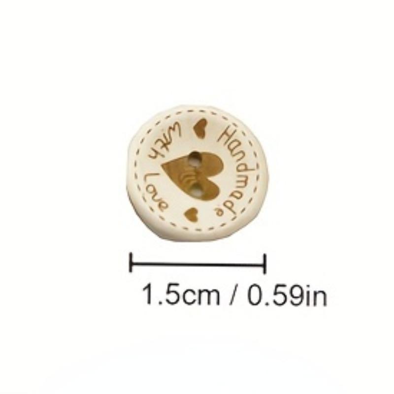 

50pcs Heart Wood Buttons Sewing Scrapbooking Gift Handwork Home Clothing Decor Wooden Decorative Handmade 15mm/20mm/25mm 50pcs