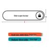 Self-Adhesive Sliding Unlock Text Wall Stickers for Mobile or Home Glass Doors