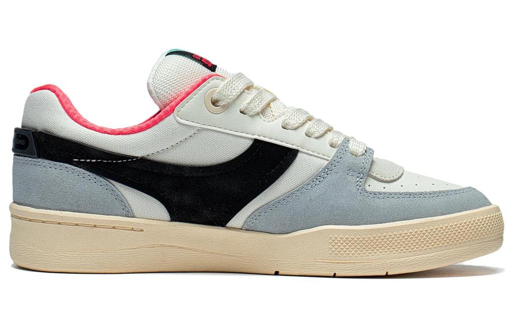 Li Ning Slip Resistant Low Top Skateboard Shoes Women's Blue Gray AEPSA58-1