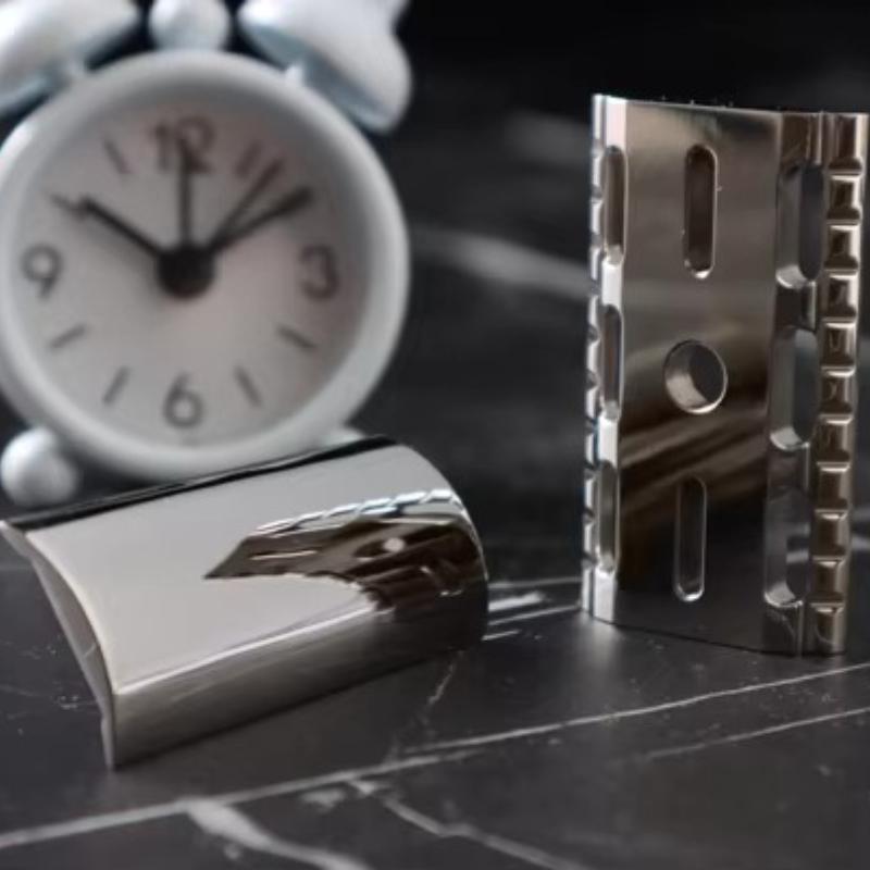 YAQI Thalia 316 Stainless Steel Polished Men Safety Razor Head With A 0.75MM Gap Durability Minimalism Provide Comfortable Shave