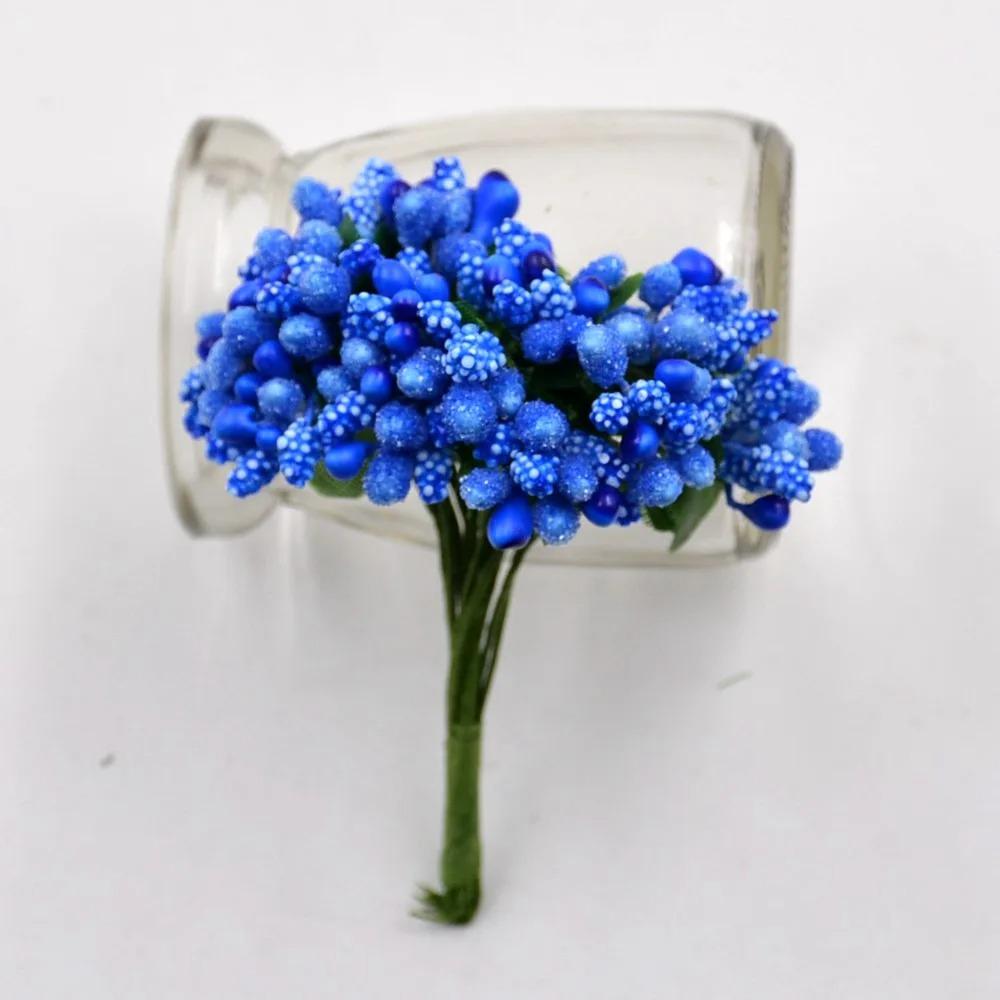 

12/36/72/144 шт. Мини тычинки цветок Искусственные цветы Ремесло Поддельные цветы Для свадебного букета Вечеринка Коробка Скрапбукинг Декор 12PCS королевский синий