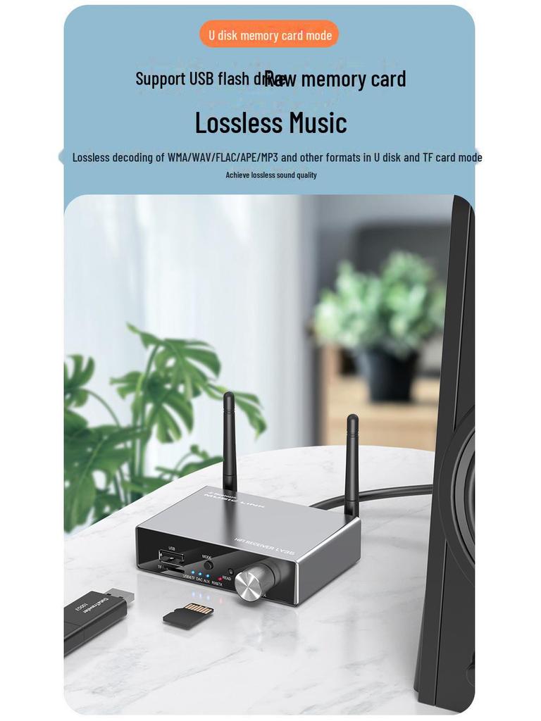 Bluetooth Audio Adapter mit optischem und koaxialem Wandler für analoge und digitale Verstärker