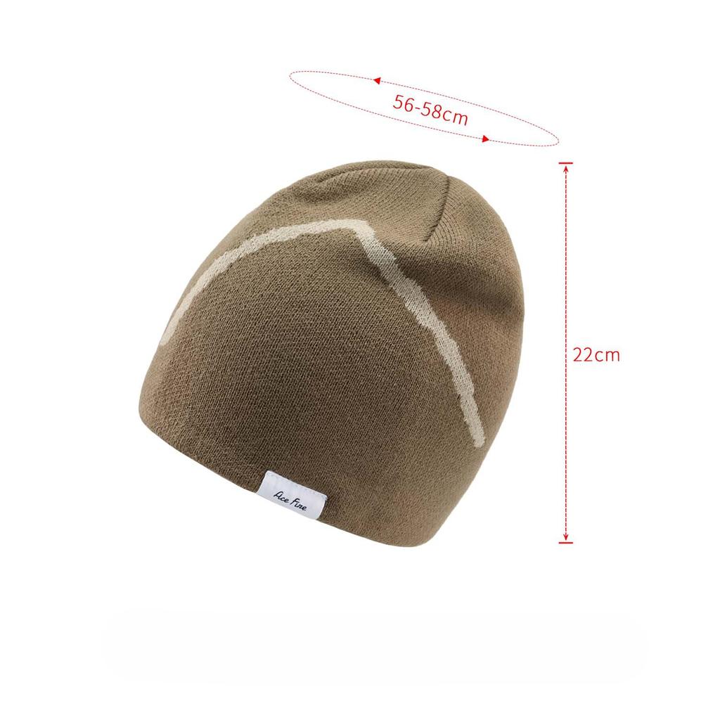 Pullover Knitted Hat Clip Label Wool Hat Men's Winter Big Head Circumference Warm Cold Hat Wool Hat Women's Winter Hat