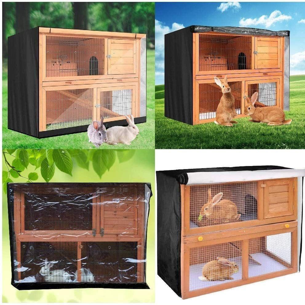 Waterproof Silver Double Layer Dust Cover for Rabbit Cage - 210D Oxford Cloth