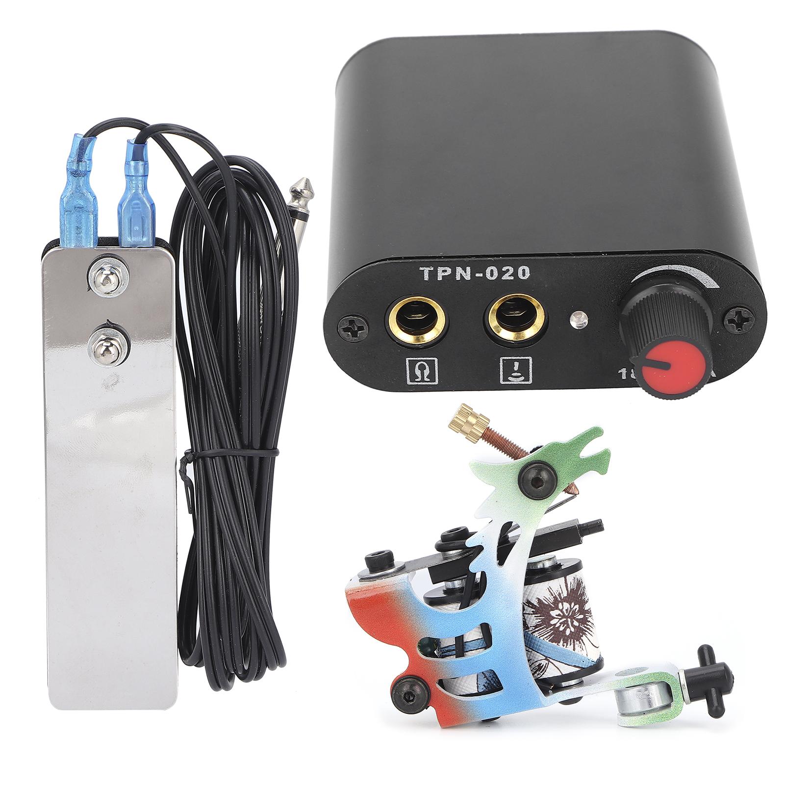 

Профессиональный комплект тату-машинки с педалью из нержавеющей стали, иглой для татуировок, инструментом для макияжа и татуировки EU Plug