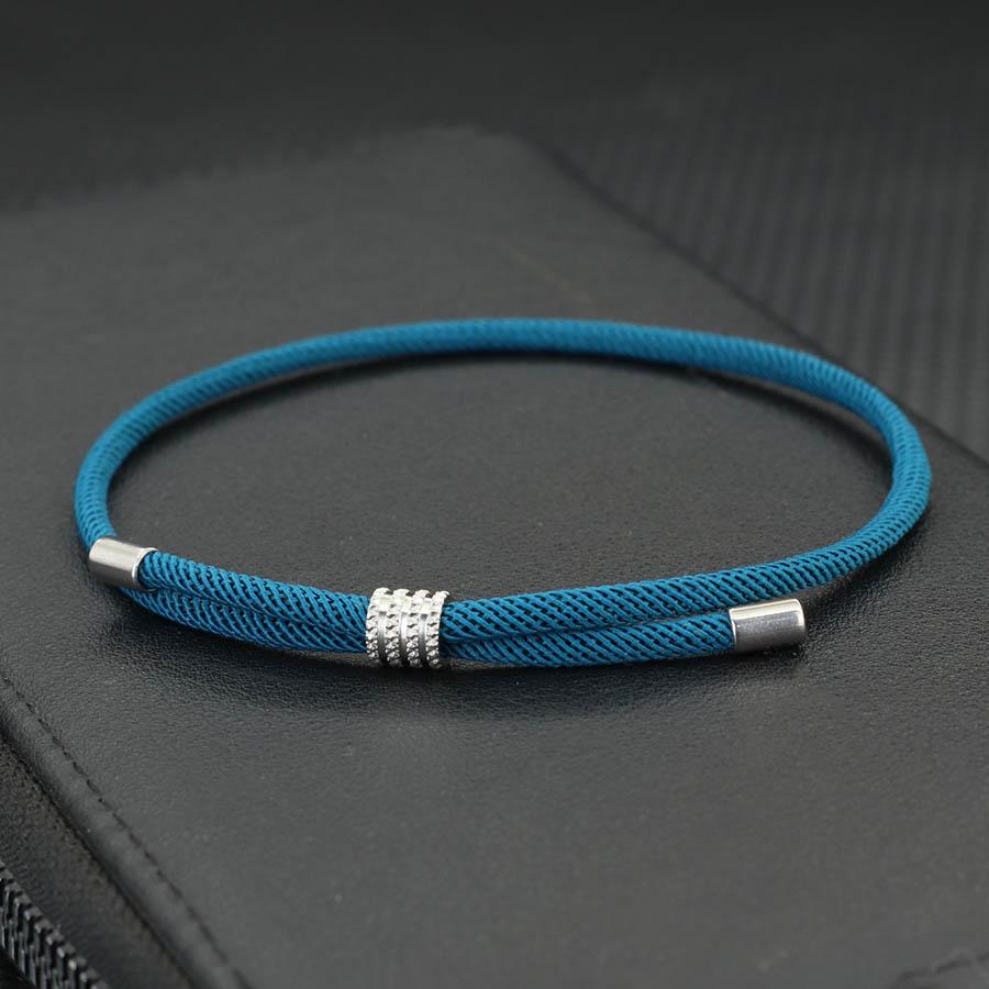 Elegante Braccialetto in Corda Sottile Grado A 3mm Uomo Donna Acciaio Inossidabile Inossidabile Charms Filo Rosso Portafortuna Braccialetto Braccialetto dell'Amicizia Regalo