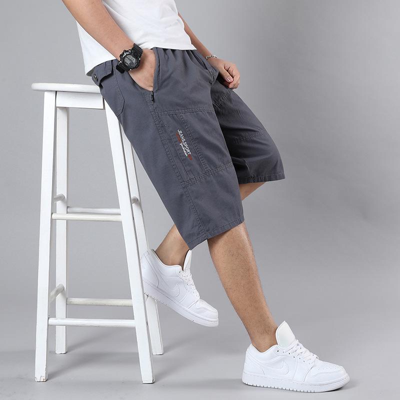 Pantaloncini in Cotone Taglie Forti da Uomo - Traspiranti, Casual da Lavoro
