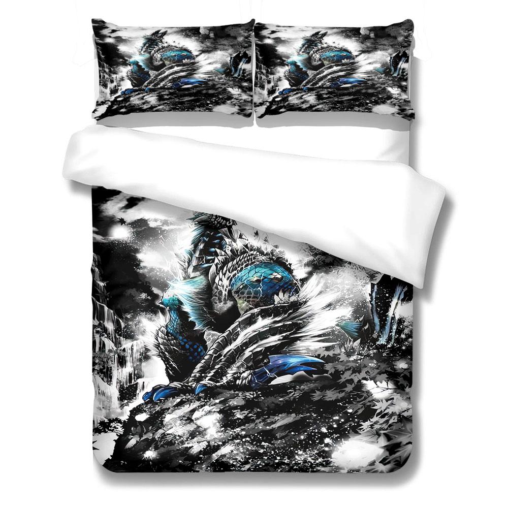 Oriental Dragon Duvet Cover Set King Queen Double Full Twin Single Size Bed Linen Set