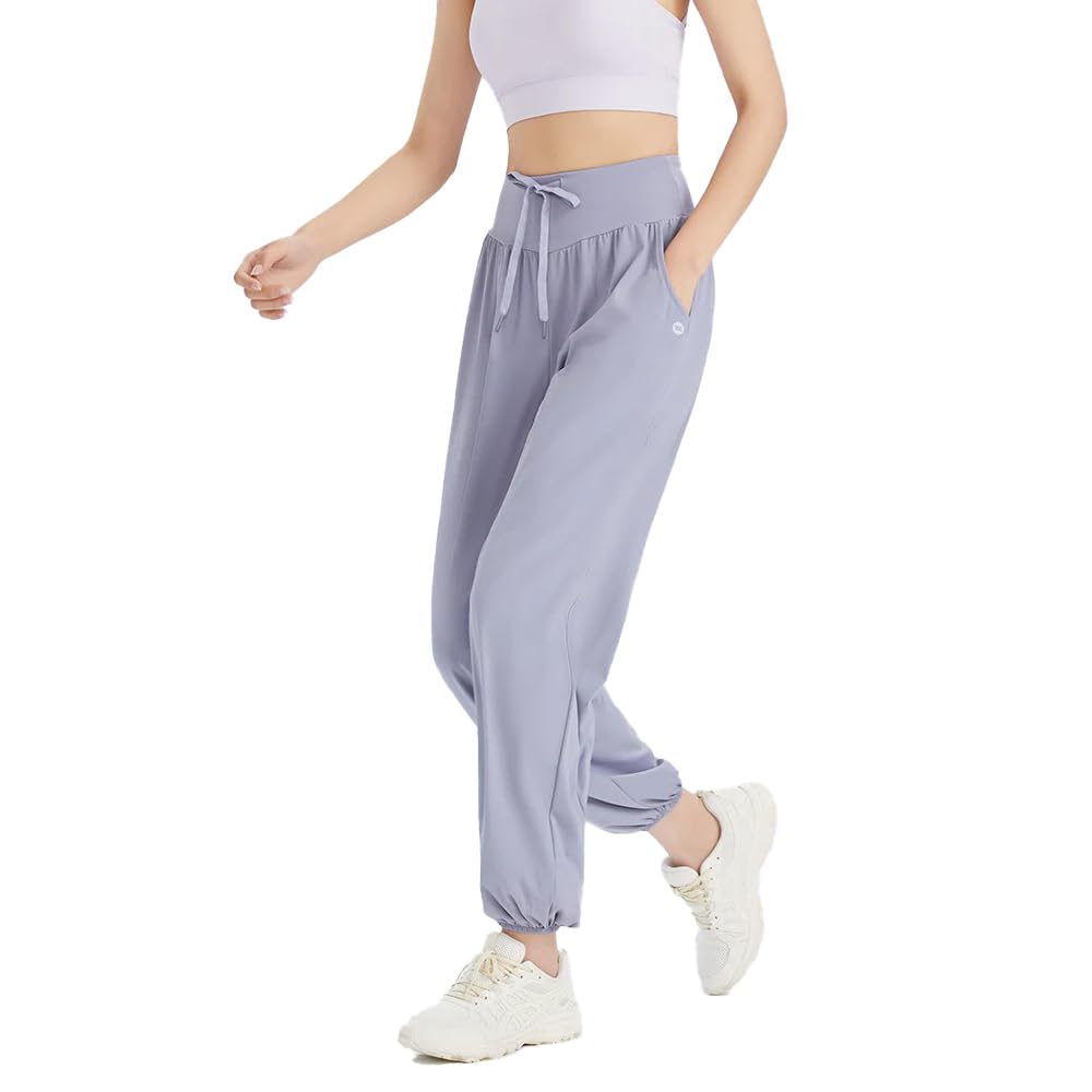 Yomoment Loose Fit Jogger Yoga Yoga Easy Rash Light Steel Blue Pants, Summer, Moisture-Wicking, Quick-Drying, Pants, Sportswear, Pilates, Wear,