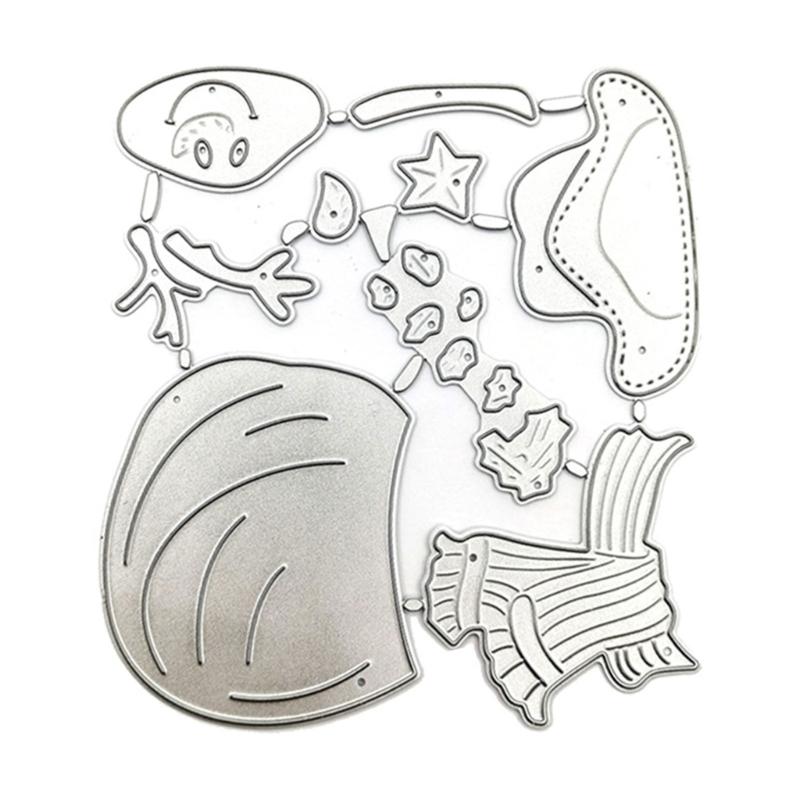 Christmas Series Die Cuts Stencils Template Molds Christmas Sleigh Metal Cutting Dies for Album Scrapbooking Decorations