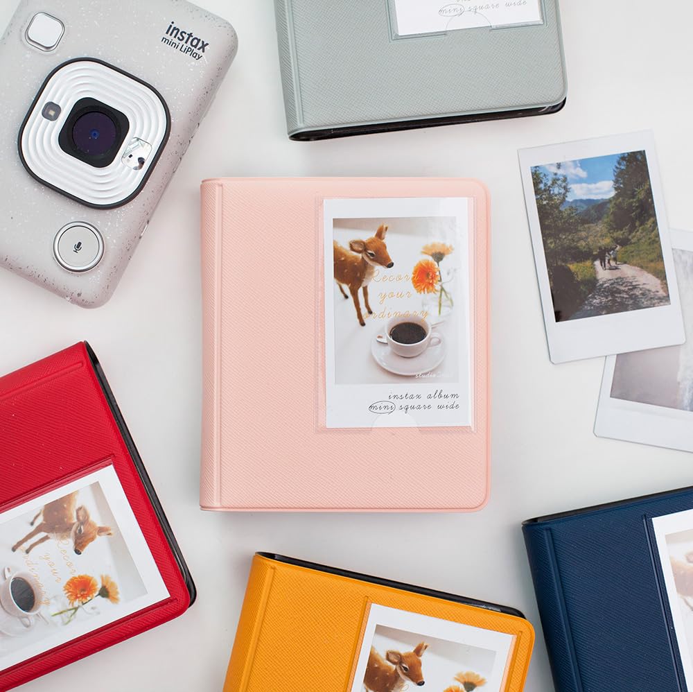 2NUL Polaroid Album Mini Instax Cheki Album 1 Cover 56 Sheets Storage (For Mini) + (Sky Blue)