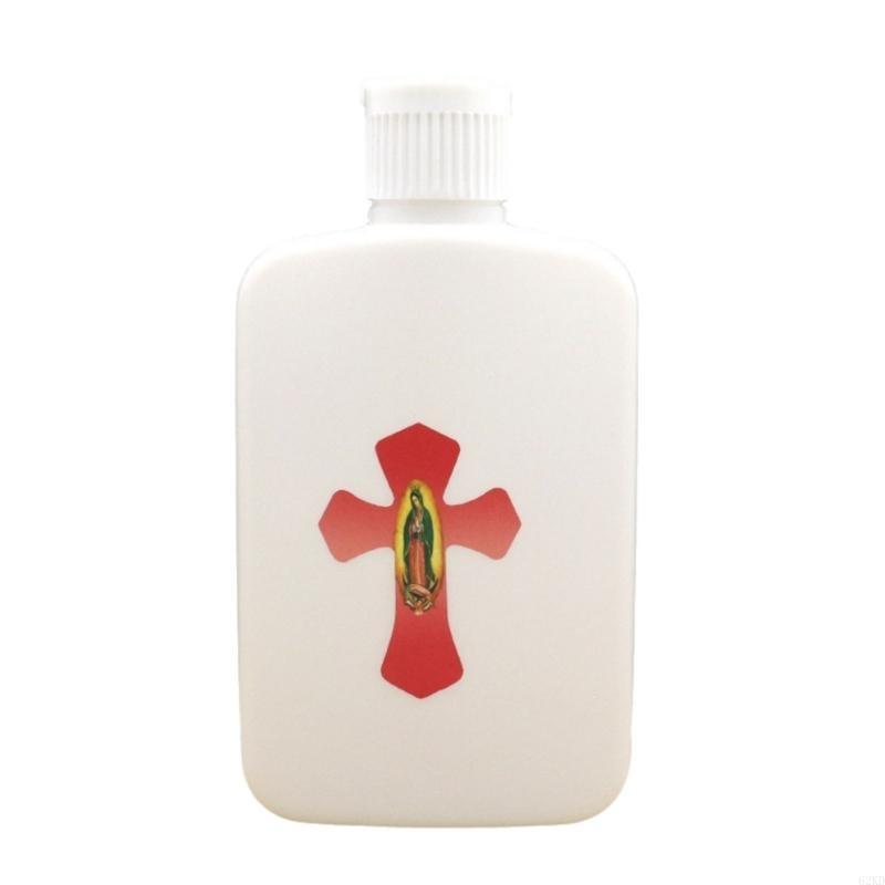 62KD Holy Water Bottle Religious Refillable Holy Water Container Baptisms Lotion Bottle with Screw Lid Catholic Accessories