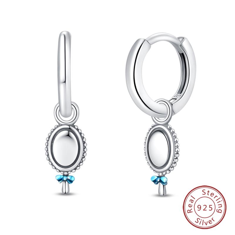 Modische leuchtende Glühwürmchen-Ohrringe 925er Sterlingsilber Lila Schmetterling Welle Fischschwanz Anhänger Ohrringe Feiner Party-Schmuck Geschenke