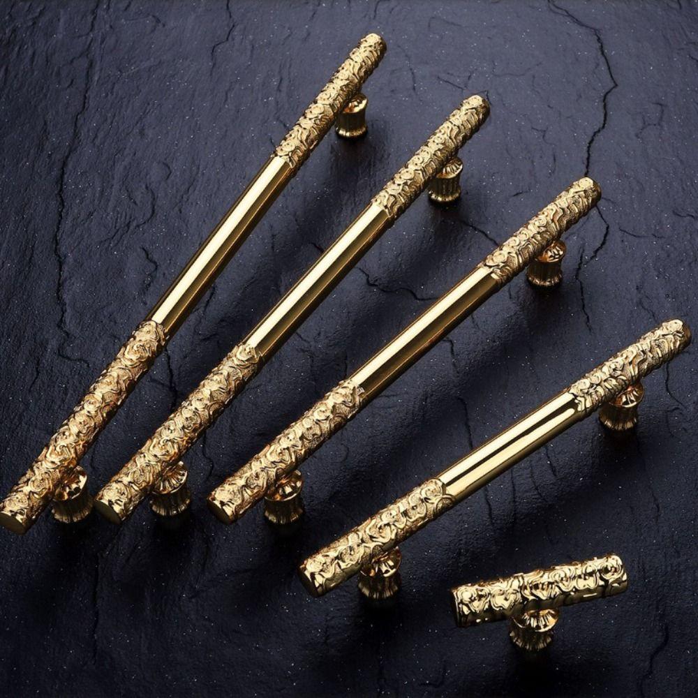 Zinc Alloy Cabinet Door Handle Light Luxurious Solid Antique Kitchen Cupboard Pull High-end Modern Simple Wardrobe Door Handle