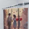 Romantic Couple Shower Curtain | Love-Themed Bathroom Decor
