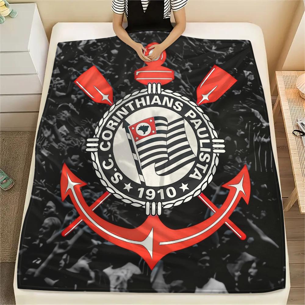 Corinthians Football Club,pattern Flannel Blanket, High quality Comfortable for All Seasons, Home Decor, Warmth and Comfort, Perfect for Gifts.