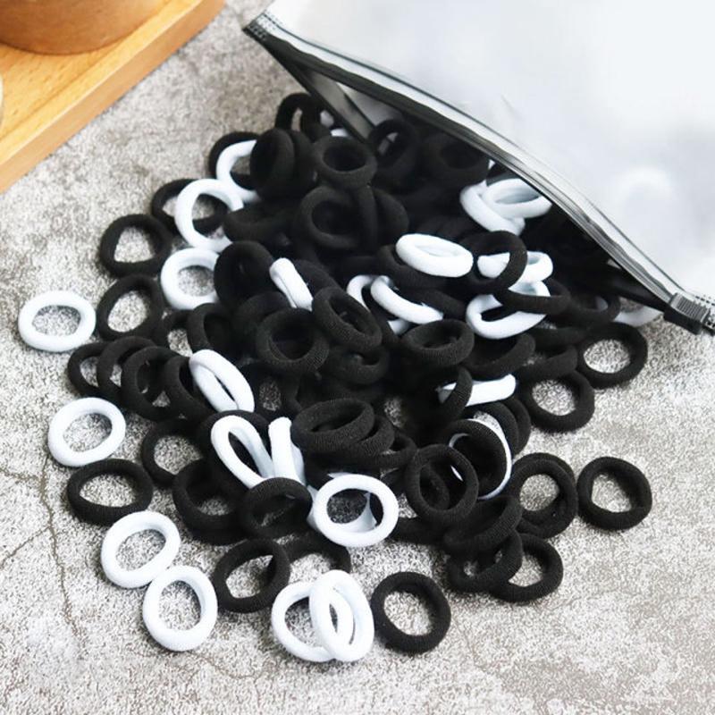 50/100 Stück Kinder elastische Haarbänder Mädchen Gum Scrunchie Gummiband für Kinder Nylon Haargummis Stirnband Baby Haarschmuck