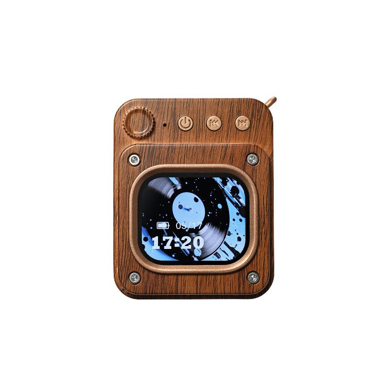 

Міні Кишеньковий Bluetooth Динамік Розумний Сенсорний Екран Саундбар Музична скринька Бездротовий MP3 Плеєр Підтримка SD-карт Будильник Альбом коричневий