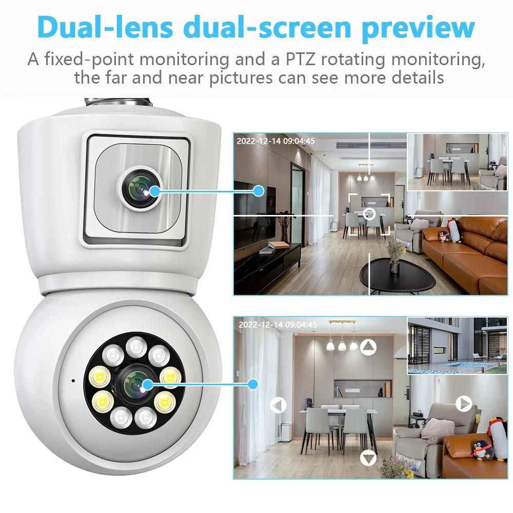 iCSee E27 Wireless Smart Surveillance Binocular Camera with Mobile Remote Monitoring