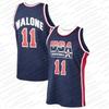 Retro Orlando 1 Penny Hardaway Basketbalový dres Modro-biely pruhovaný Vintage športová uniforma
