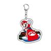 Super Mario Acrylic Keychain Cartoon Figure Super Mario Pendant Layered Style Collectible Present Designed for Fans