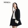 MO&Co. Women's 2024 Autumn Wool Blend New Chinese Style H-Line Blazer
