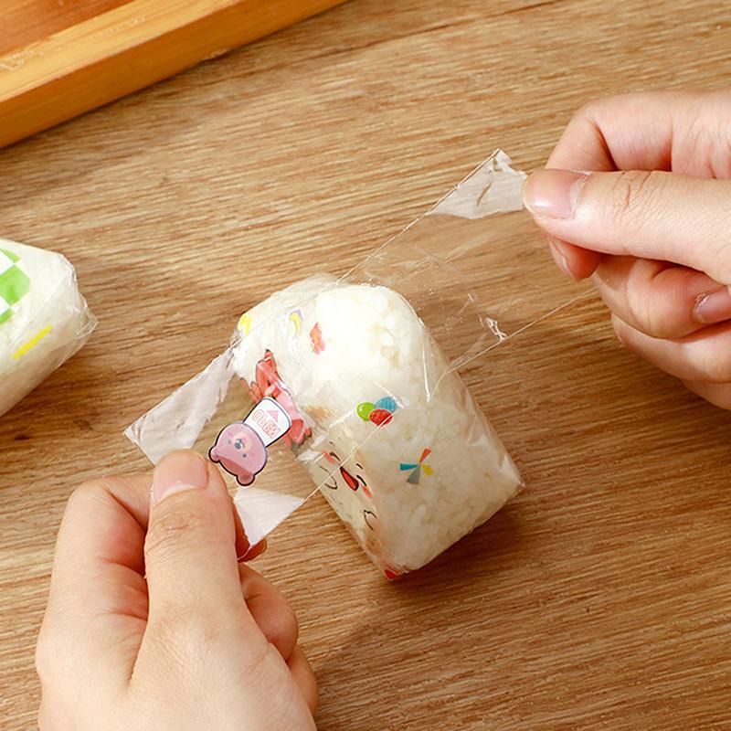 50Pcs Lovely Cartoon Japenese Triangle Rice Ball Packaging Bag Nori Onigiri Sushi Bag Sushi Making Mold Bento Accessories