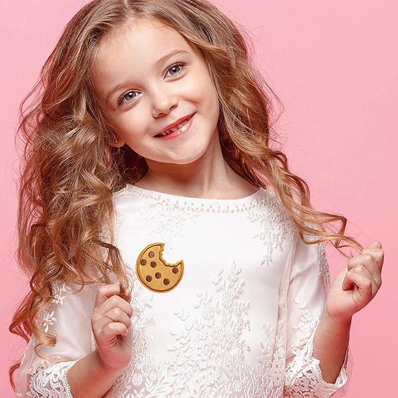 Set of 25 Lovely Cookie Cartoon Embroidery Patches Without Sewing Fabric Decorations for Projects