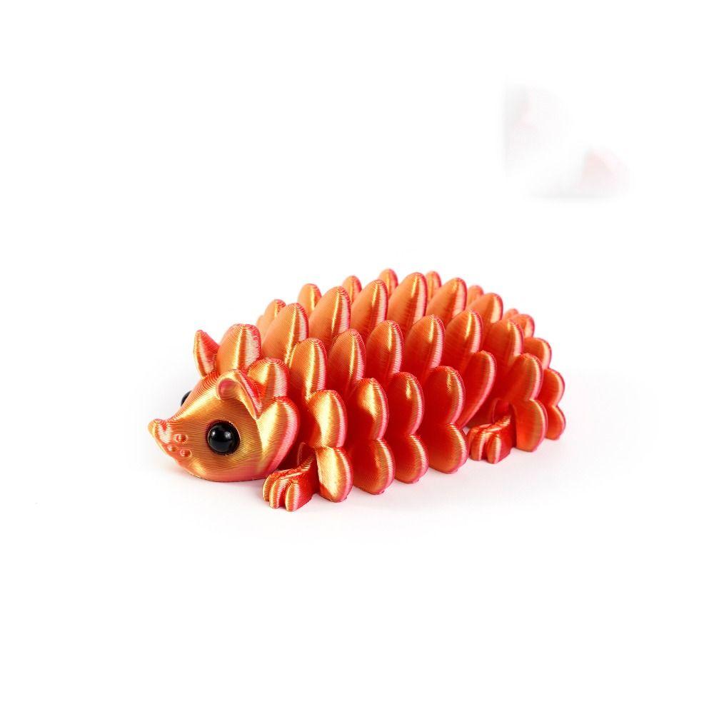 PLA Plastic Hedgehog Desktop Ornaments Multi-jointed Animal Simulation Model Children's Toy