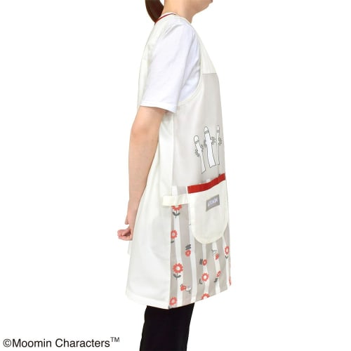 Saint Ladies Moomin Apron, Ivory/Greige, Free Size, M-L