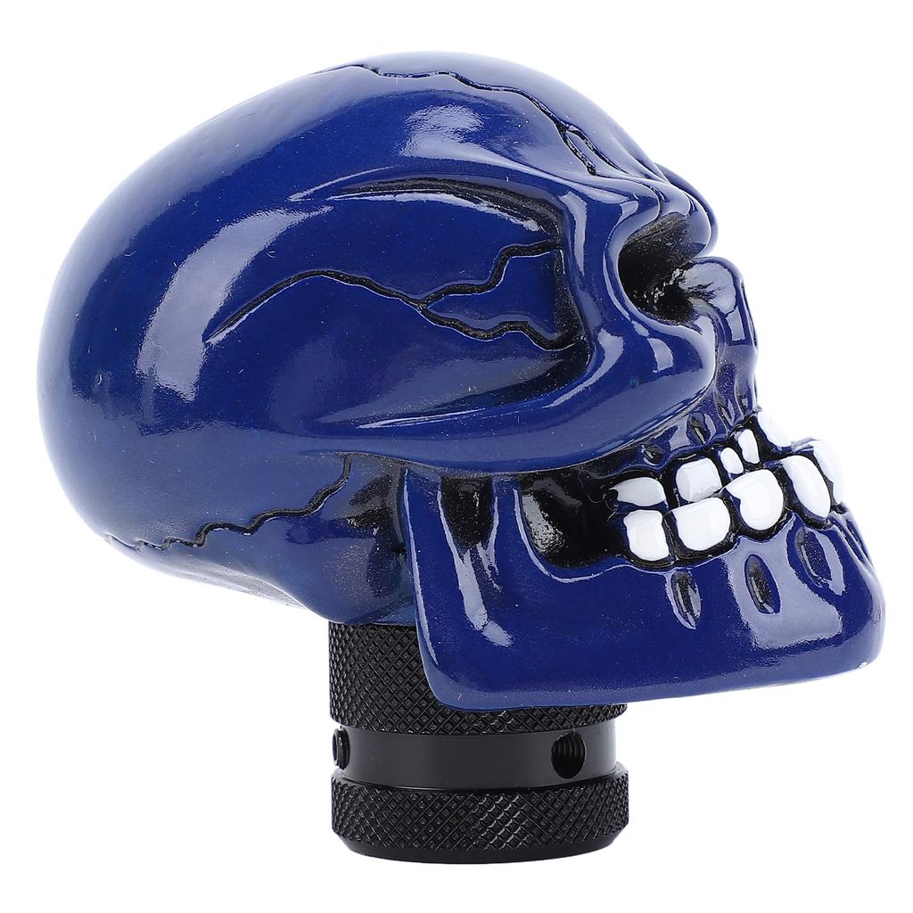 Totenkopf Schaltknäufe Harz Bequemer Griff Samurai Totenkopf Schalthebelknauf mit 3 Adaptern für die meisten