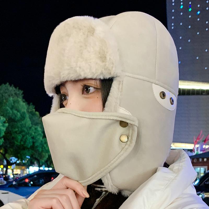 

Зимняя шапка-балаклава унисекс с ушами, трикотаж из полиэфирного волокна, ручная стирка, ветрозащитная и дышащая, с регулируемым клапаном - черный цвет One size