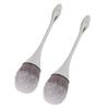 2pcs Multipurpose Nail Art Powder Brush Ergonomic Handle Powder Remover Brush  For Manicure Use