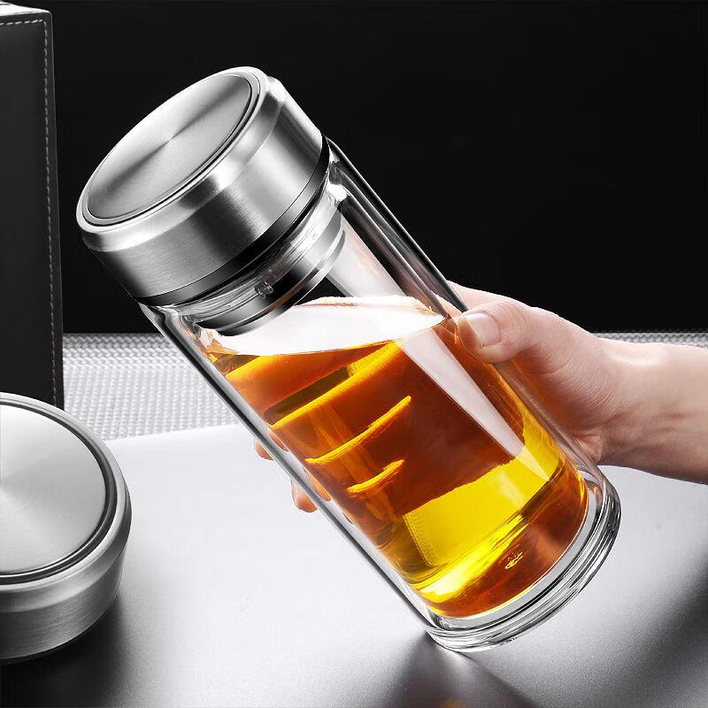 Shangqi Double-Layer Borosilicate Glass Tea & Water Bottle