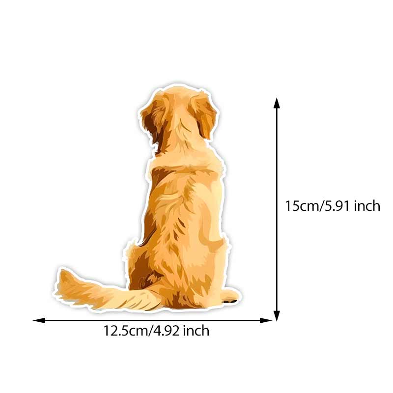 Golden Retriever Pet Dog Car Stickers Waterproof Vinyl Decals Auto Body Window Bumper Decor Motorcycle Helmet Stickers TM202