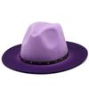 European, American and British style men and women's new spray-painted jazz woolen hat autumn and winter fashion big eaves hat