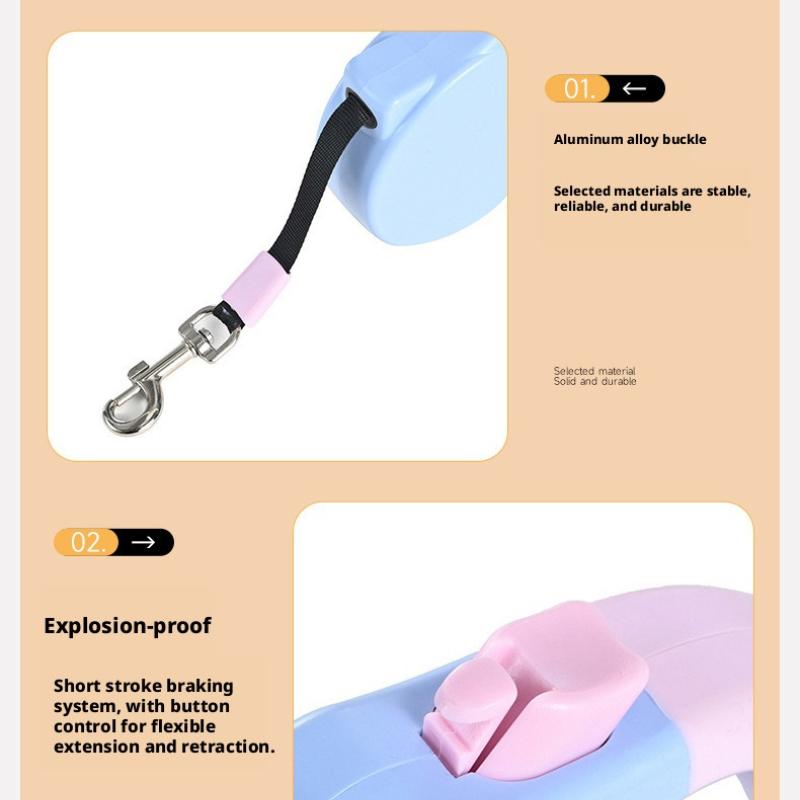 Automatic rope dog leash dog leash going out to walk the dog automatic telescopic retractor Corgi Shiba Inu