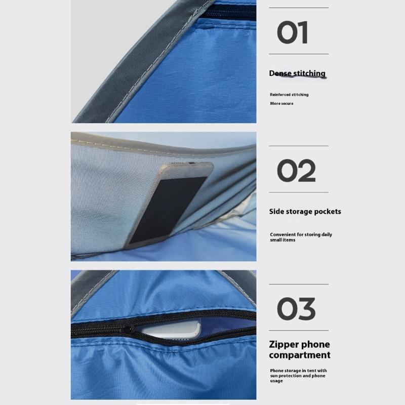 Portable Beach Headrest Sunshade Tent Light Weight Head Sun Shelter Tent for Outdoor Beach Camping Easy To Carry