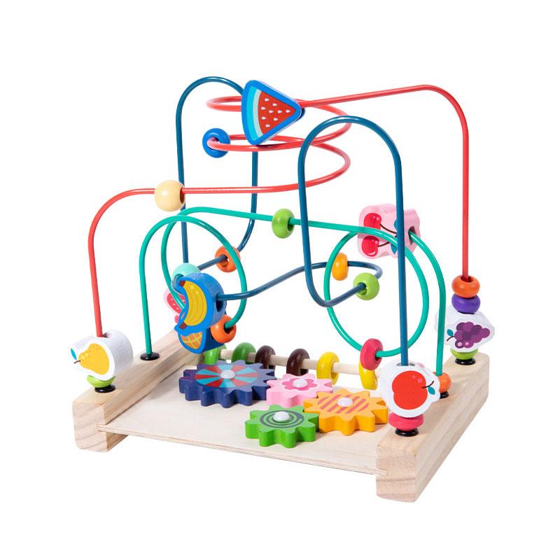 Giocattoli Montessori per Bambini Montagna Russa di Legno Labirinto di Perline Apprendimento Precoce per Bambini Piccoli Puzzle Educativo Giocattolo Matematico per Bambini 2025